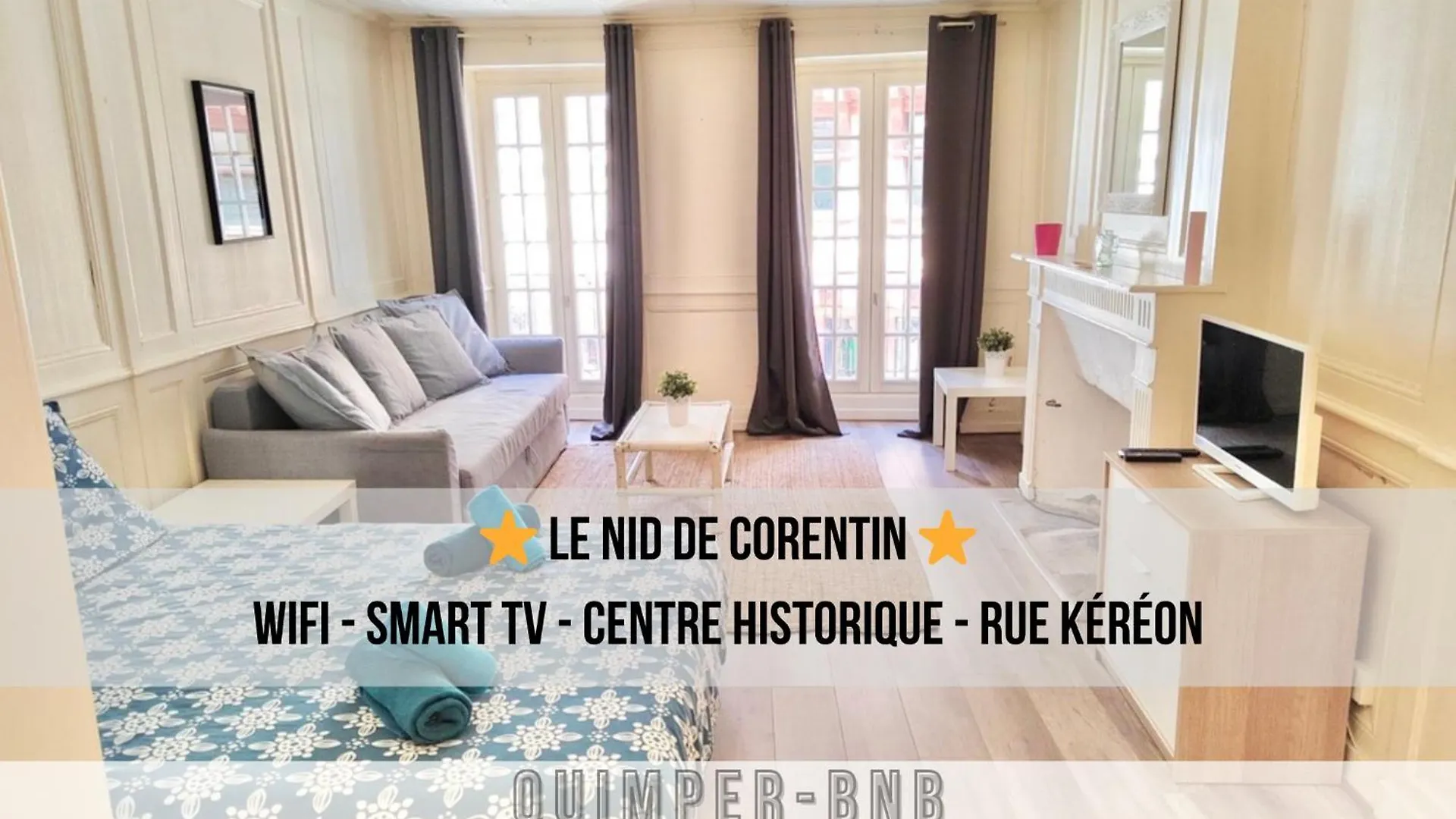 Le Kereon - Coeur Du Centre Historique, Rues Pietonnes ! Apartment Quimper